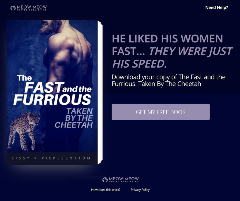 Sample landing page of Fast and the Furrious with custom colors and logo